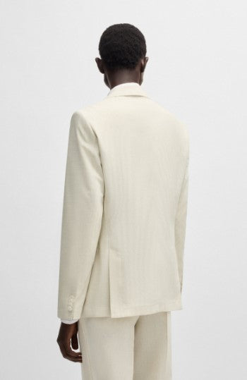 Hugo Boss Patterned Slim-fit Wool Blend Suit Jacket