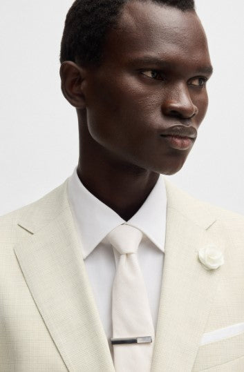 Hugo Boss Patterned Slim-fit Wool Blend Suit Jacket