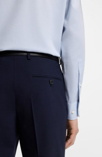 Hugo Boss Regular-Fit Shirt in Stretch-Cotton Dobby - Light Blue