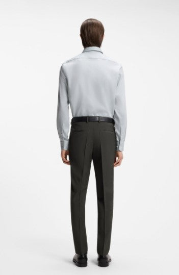 Hugo Boss Regular-Fit Shirt in Stretch-Cotton Dobby - Light Green