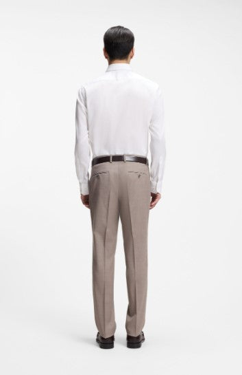 Hugo Boss Regular-Fit Shirt in Stretch-Cotton Dobby - White