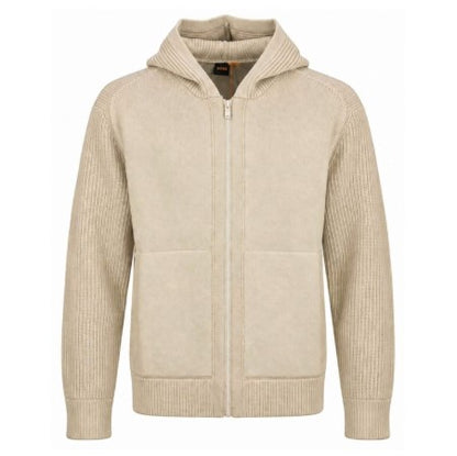 Hugo Boss Karezone Hooded Cardigan - Light Beige