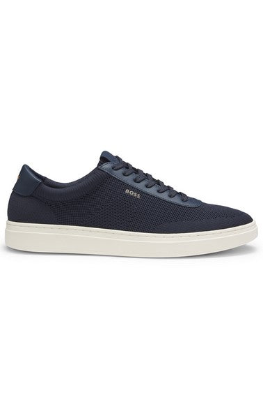 Hugo Boss Keiran Lace-up Knitted Sneaker - Navy