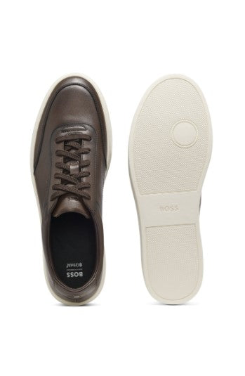 Hugo Boss Kieran Leather Sneaker - Brown