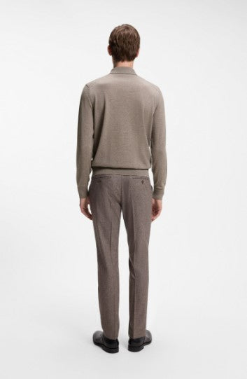 Hugo Boss Lancione Sweater Polo - Light Brown