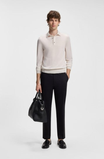 Hugo Boss Lancione Sweater Polo - Natural