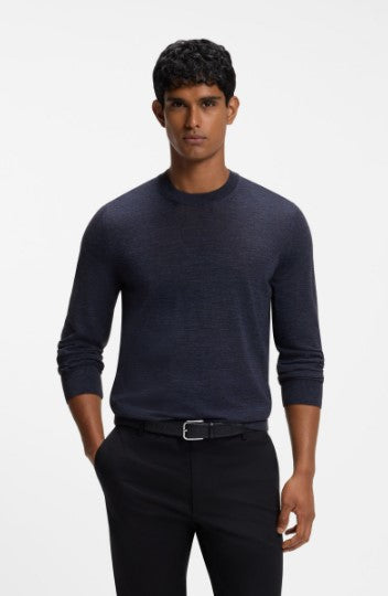 Hugo Boss Leno Crewneck Sweater - Dark Blue