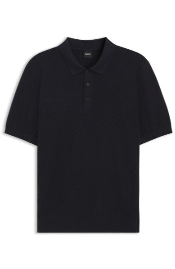 Hugo Boss Lurazio Knit Polo - Dark Blue