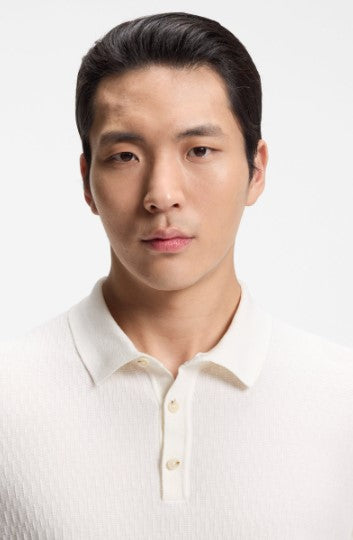 Hugo Boss Lurazio Knit Polo - Open White