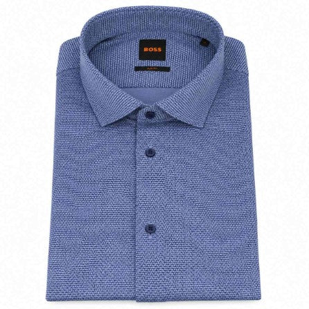 Hugo Boss Mysoft Printed Pattern Shirt - Blue