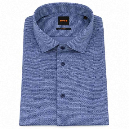 Hugo Boss Mysoft Printed Pattern Shirt - Blue