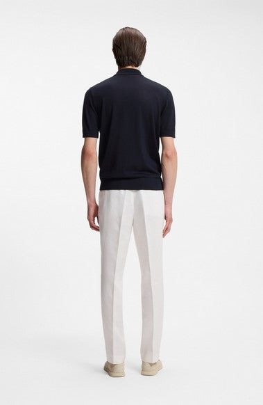 Hugo Boss Nolano Knit polo in virgin wool - Navy