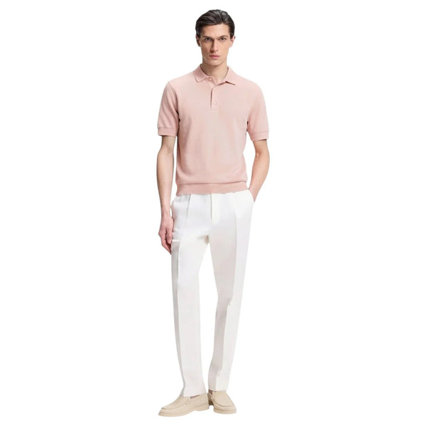 Hugo Boss Nolano Knit polo in virgin wool - Pink