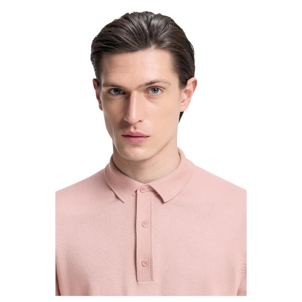 Hugo Boss Nolano Knit polo in virgin wool - Pink