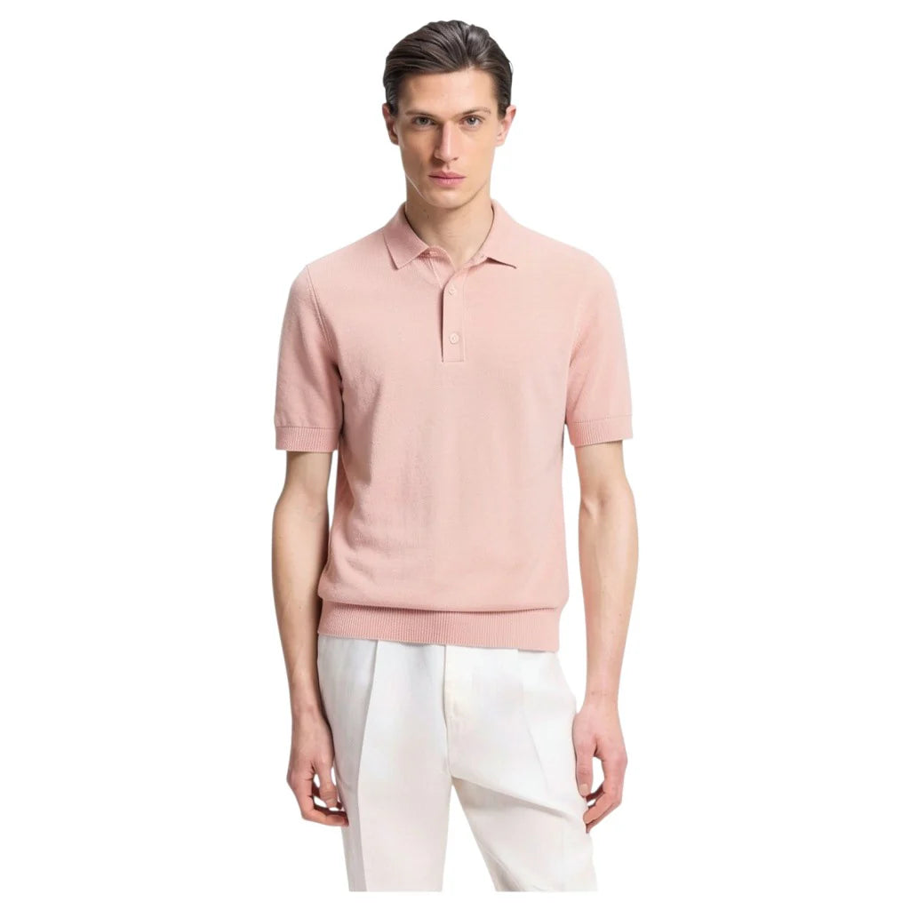 Hugo Boss Nolano Knit polo in virgin wool - Pink