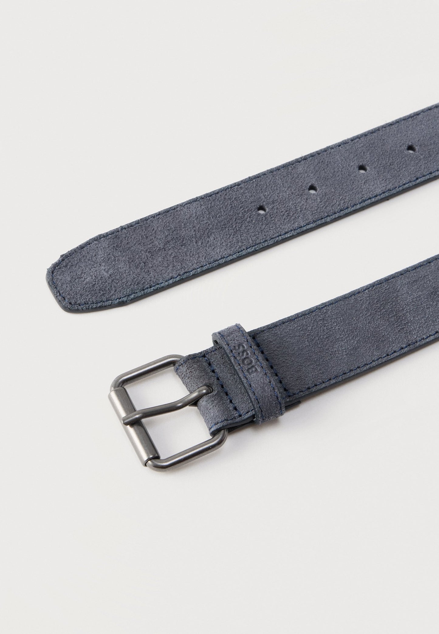 Hugo Boss Narun Suede Belt - Dark Blue