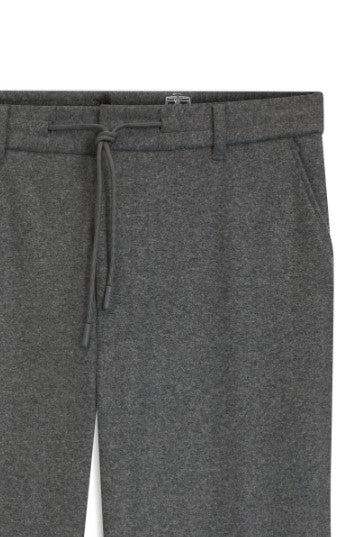 Hugo Boss Brushed tapered-fit trousers in stretch flannel - Grey