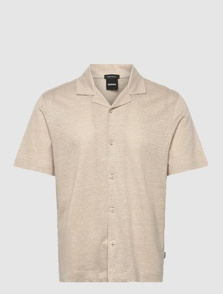 Hugo Boss Powell Linen Blend Shirt - Beige