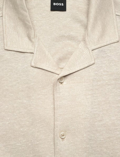 Hugo Boss Powell Linen Blend Shirt - Beige