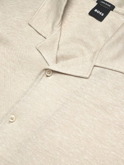 Hugo Boss Powell Linen Blend Shirt - Beige