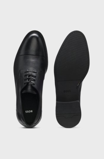 Hugo Boss Leather Cap Toe Derby Shoe - Black – Raggs