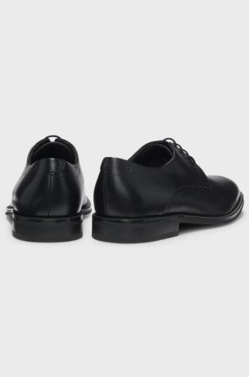 Hugo Boss Leather Cap Toe Derby Shoe - Black