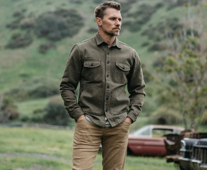 Hiroshi Kato The Anvil Natural Slub - Military Green 14oz Selvedge