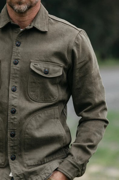 Hiroshi Kato The Anvil Natural Slub - Military Green 14oz Selvedge