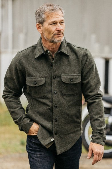 Hiroshi Kato The Anvil Melton Wool - Dark Green