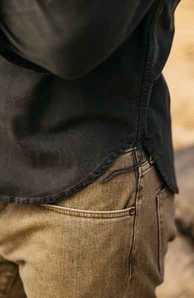 Hiroshi Kato The Brace Stretch Oxford - Charcoal