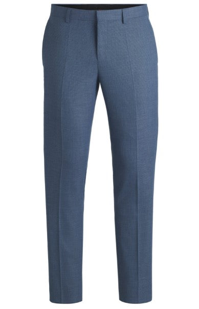 Hugo Slim-fit trousers in mouliné performance-stretch cloth