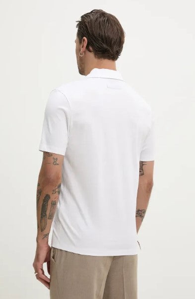 Hugo Dimers Mercerized slim-fit polo shirt with Johnny collar