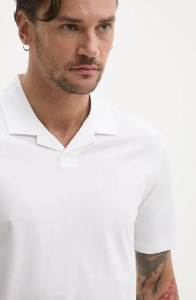 Hugo Dimers Mercerized slim-fit polo shirt with Johnny collar