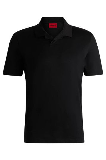 Hugo Dimers Mercerized slim-fit polo shirt with Johnny collar