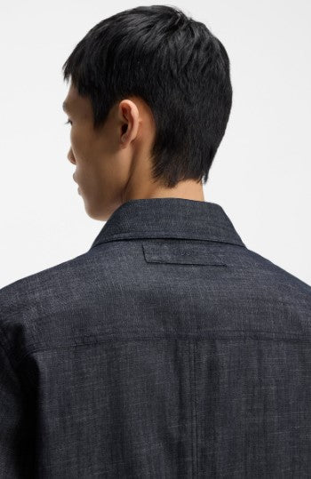Hugo Oversized Cotton Denim Shirt - Indigo