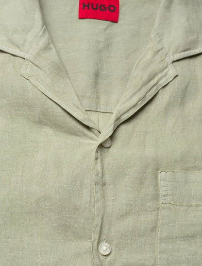 Hugo Exolino Linen Shirt - Green