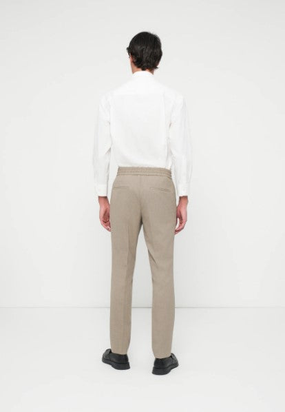 Hugo Boss Getlin Pleated Drawstring Pant - Beige