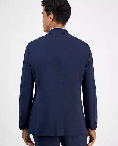 Navy Hugo Henry Getlin Suit slim fit two-piece menswear with notched lapels and flap pockets