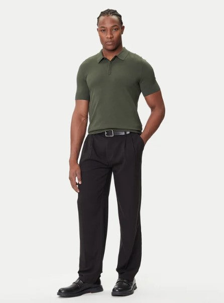 Hugo San Peter Knitted Polo - Green
