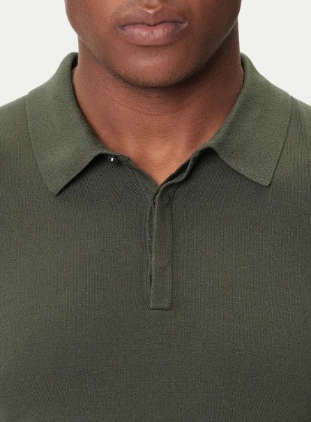 Hugo San Peter Knitted Polo - Green