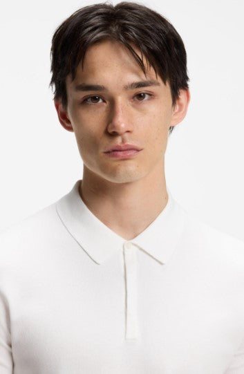 Hugo San Peter Knitted Polo - White