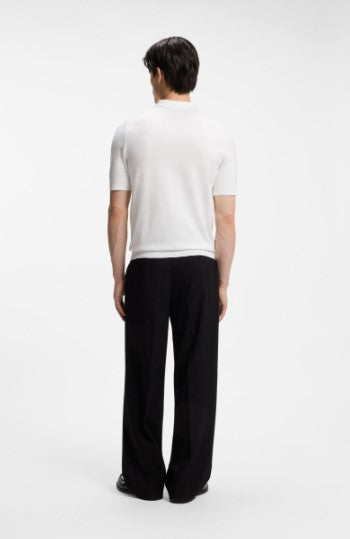 Hugo San Peter Knitted Polo - White