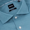 Hugo Boss Joe Spread Collar Shirt in Blue Check