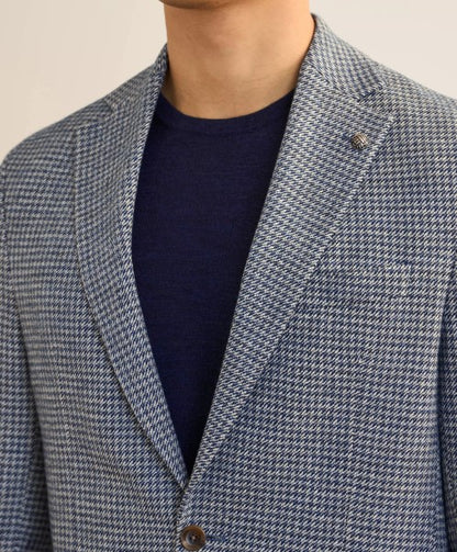 Jack Victor Hampton Check Blazer - Beige & Lt Blue