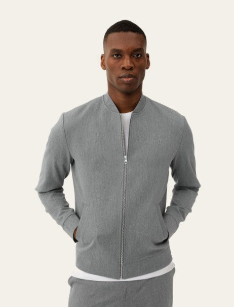 Les Deux Como Bomber Jacket - Grey Melange