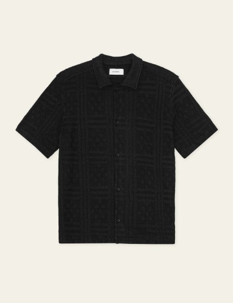 Les Deux Hector Pointelle SS Shirt - Black