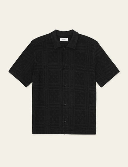 Les Deux Hector Pointelle SS Shirt - Black