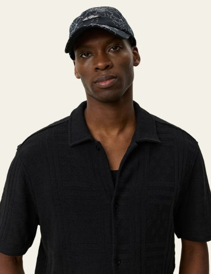 Les Deux Hector Pointelle SS Shirt - Black