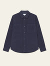 Les Deux Lennon Bouclé Overshirt in Navy