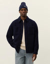 Les Deux Lennon Bouclé Overshirt in Navy